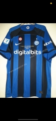 （with ads）2023-24 Inter Milan  Home Black&Blue Thailand Soccer Jersey AAA