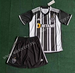 2023-24 Atlético Mineiro Home White& Black Kids/Youth Soccer Uniform-3454