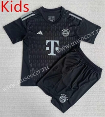 2023-24 Bayern München goalkeeper Black  kids Soccer Uniform-AY