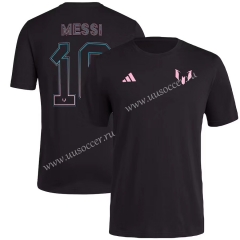 #10  messi  2023-24 Inter Miami CF Black Thailand Soccer Jersey AAA-LH