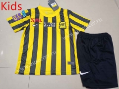 2023-24 Al Ittihad  Home Yellow &Black  kids  Soccer Uniform-507