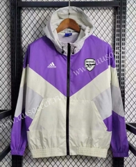 2023-24 Arsenal Purple  Wind Coat With Hat-GDP