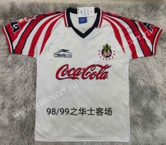 98-99 edition Deportivo Guadalajara  Away White  Thailand Soccer Jersey AAA-9755