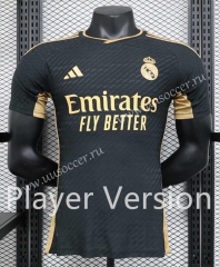Player verison 2023-24   Real Madrid 2nd Away Black Thailand Soccer Jersey AAA-888