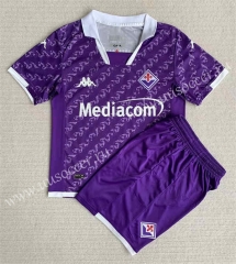 2023-24 ACF Fiorentina Home Purple  Soccer Uniform-AY