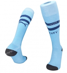 2023-24 Manchester City Home Blue  kids Soccer Socks