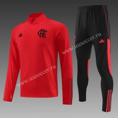 2023-24 Flamengo Red Thailand Tracksuit Uniform-4627