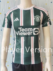 Player version 2023-24 Manchester United  Away White&Green  Thailand Soccer jersey AAA-807