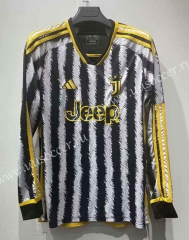 (s-4xl)2023-24 Juventus Home White & Black Thailand LS Soccer jersey-422