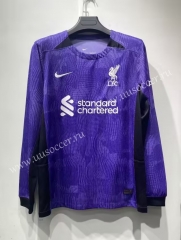 2023-24 Liverpool Away Purple LS Thailand Soccer AAA-422