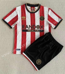 2023-24 Sheffield Home Red & White Soccer Uniform-AY