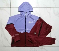 2023-24 Adida s Light Purple Jacket Uniform With Hat-815
