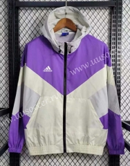 2023-24  Adida s Purple&White Thailand Wind Coat With Hat-GDP