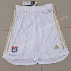 2023-24 Olympique Lyonnais Home White  Thailand Soccer Shorts-2886