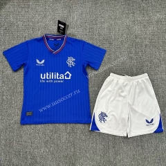 2023-24 Rangers Home Blue Thailand  Soccer Unifrom