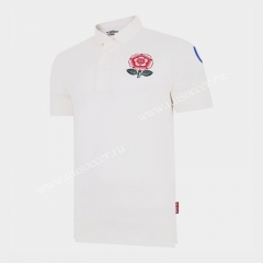(s-5xl)England 150th Anniversary England White Rugby Jersey