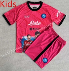 2023-24  Napoli goalkeeper  Pink kids Soccer Uniform-AY
