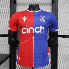 Player version 2023-24 Crystal Palace Home Red&Blue  Thailand Soccer Jersey AAA