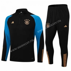 2023-24 Germany Black Thailand Soccer Tracksuit Uniform-411