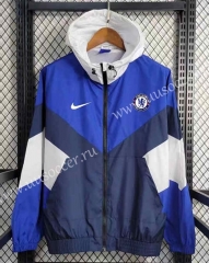 2023-24 Nike Chelsea Blue Trench Coats With Hat-GDP