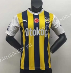 2023-24 Fenerbahçe Home  Yellow&Blue  Thailand Soccer Jersey-5177