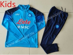 2023-24 SSC Napoli Blue Thailand Soccer kids Tracksuit Uniform-GDP