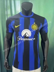 （s-4xl）2023-24 Inter Milan  Home Black&Blue Thailand Soccer Jersey AAA-305