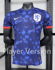 Player Version 2023-24  Netherlands Away Blue Thailand Soccer Jersey AAA-888