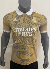 2023-24   Real Madrid Light Yellow Dragon  Thailand Soccer Jersey AAA-416