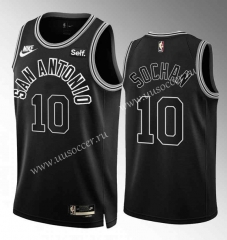 2023 Retro Version NBA San Antonio Spurs Black #10 Jersey-SN