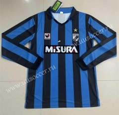 1988 Retro version  Inter Milan Home Blue&Black Thailand LS Soccer Jersey AAA-422