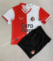 23-24 Feyenoord Rotterdam Home White&Red Soccer Uniform-AY