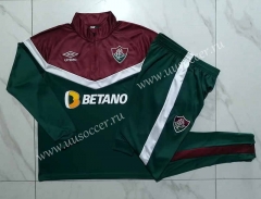 2023-24 Fluminense Green Thailand Soccer Tracksuit Uniform-815