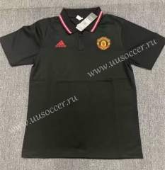 2023-24 Manchester United Black Thailand Polo Shirt-1905