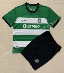2023-24 Sporting Clube de Portugal Home Green&White Soccer Uniform-AY
