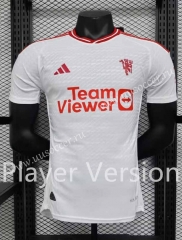 Player version 2023-24 Manchester United 2nd Away White  Thailand Soccer jersey AAA-888
