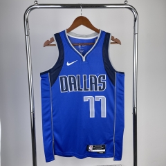 2023  NBA Dallas Mavericks Blue  #77 Jersey-311