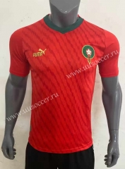 2023-24 Morocco Home Red Thailand Soccer Jersey AAA-416