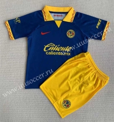 2023-24   Club America Away Royal Blue  Soccer Uniform-AY
