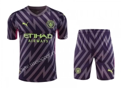 2023-24 Manchester City Goalkeeper Purple  Thailand Soccer  Uniform-418
