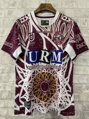 2023 Aboriginal version Manly Seahawks Purple Red Thailand Rugby Shirt