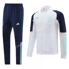 2023-24 Ajax White Thailand Soccer Jacket Uniform-LH