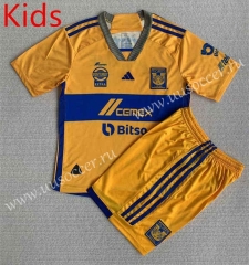 2023-24 Tigres UANL  Home Yellow  kids Soccer Uniform-AY