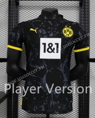 Player version Correct Version  2023-24 Borussia Dortmund Away Black Thailand Soccer Jersey AAA-888