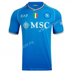 2023-24 Napoli Home  Blue Thailand  Soccer Jersey