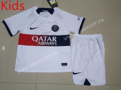 2023-24 Correct Version Paris SG Away White Soccer Uniform-507