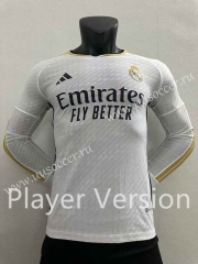 Player  Version 23-24 Real Madrid Home White LS Thailand Soccer Jersey AAA-2016
