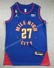 2023 Announcement Version NBA Denver Nuggets Blue#27 Jersey-1380