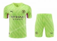 2023-24 Manchester City Goalkeeper Light Green Thailand Soccer  Uniform-418