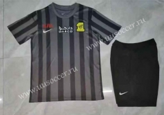 2023-24 Al Ittihad  Away Black&Grey Soccer Uniform-AY